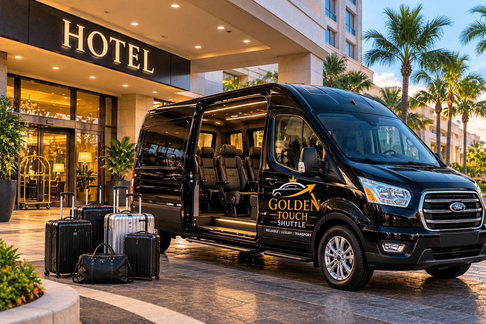 Hotel pickup with private shuttle